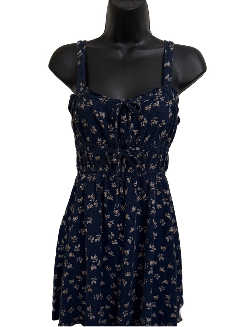 Navy Floral Sundress with Adjustable Straps❤️